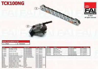 FAI AUTOPARTS tck100ng -  Комплект цепи привода распредвала